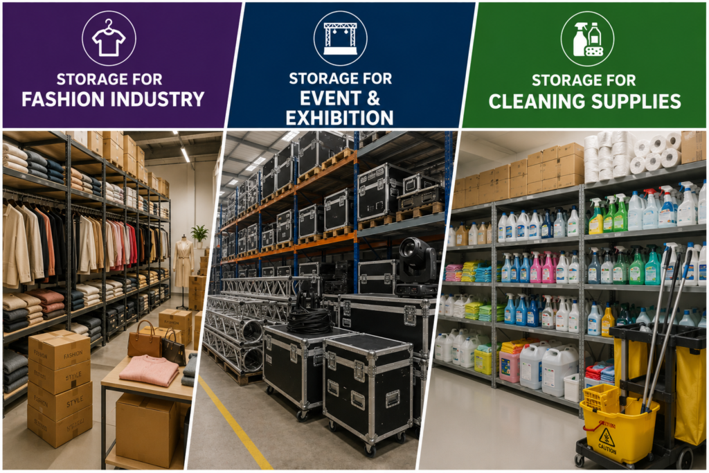 Storage for the Fashion Industry, Event & Exhibition, and Cleaning Supplies: Smart Storage Solutions for Modern Businesses